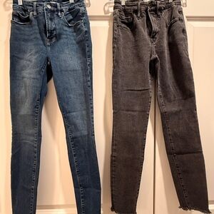 Good American Blue and Washed black